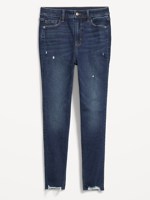 Image number 4 showing, Extra High-Waisted Rockstar 360° Stretch Cut-Off Super-Skinny Ankle Jeans