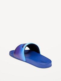 View large product image 3 of 3. Gender-Neutral Faux-Leather Pool Slide Sandals for Kids