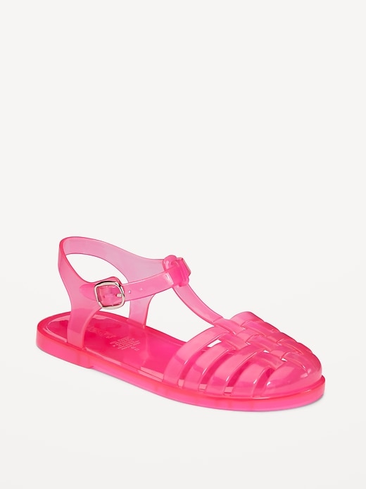 View large product image 1 of 2. Shiny-Jelly Fisherman Sandals for Girls