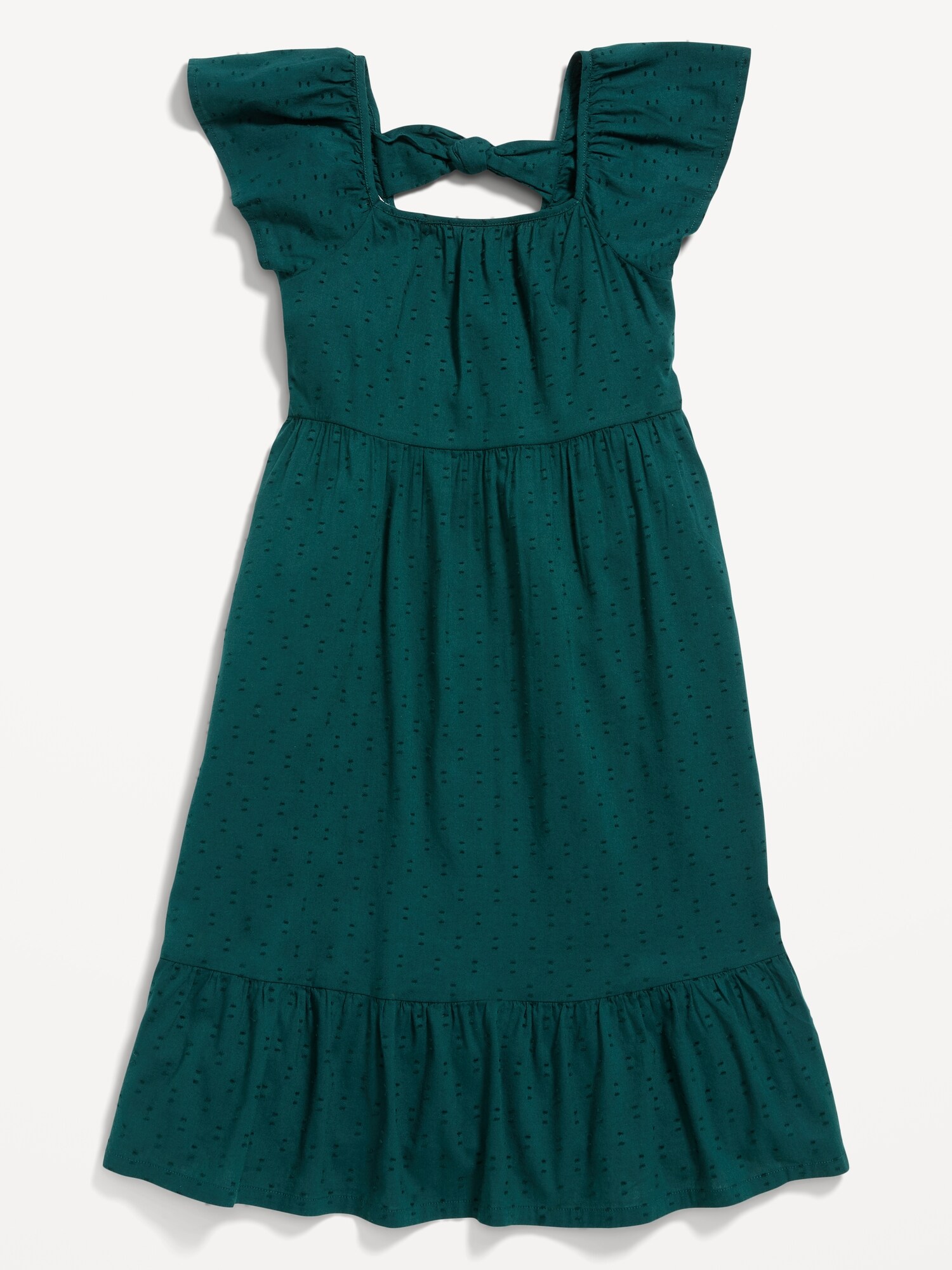 FlutterSleeve ClipDot Fit & Flare Midi Dress for Girls Old Navy