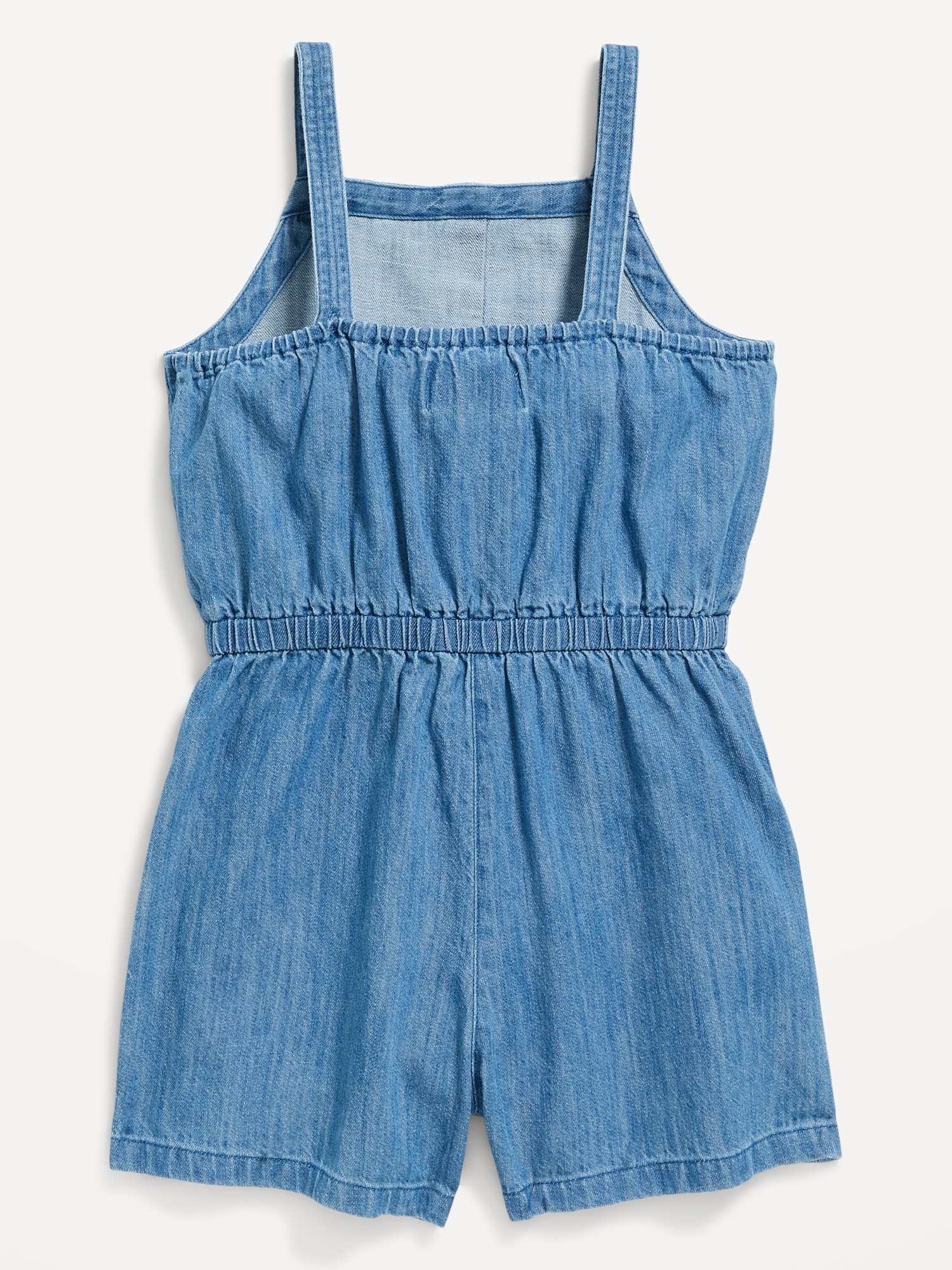 Sleeveless Tie-Front Jean Utility Romper for Girls | Old Navy