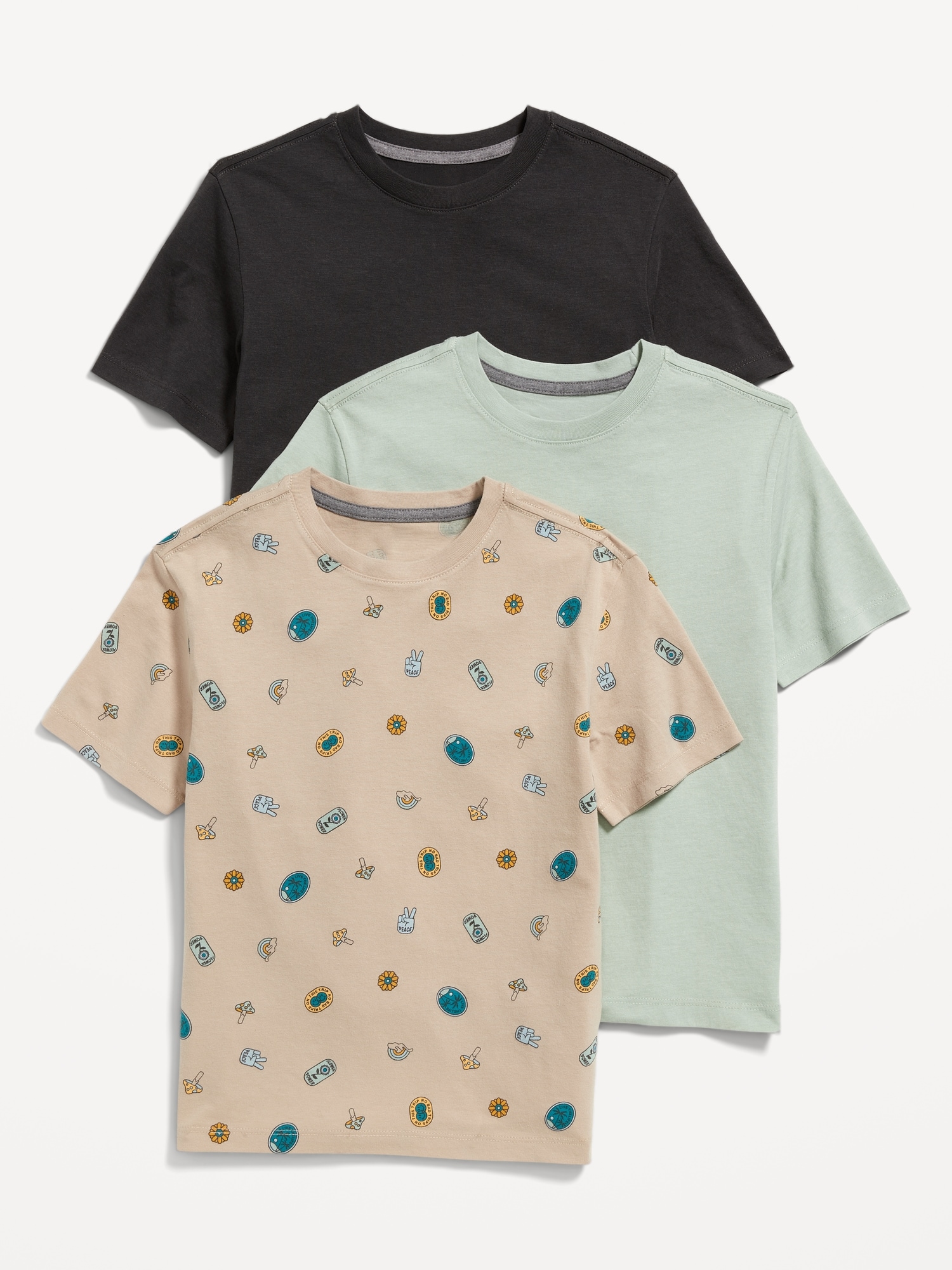 Old Navy Softest Crew-Neck T-Shirt 3-Pack for Boys multi. 1