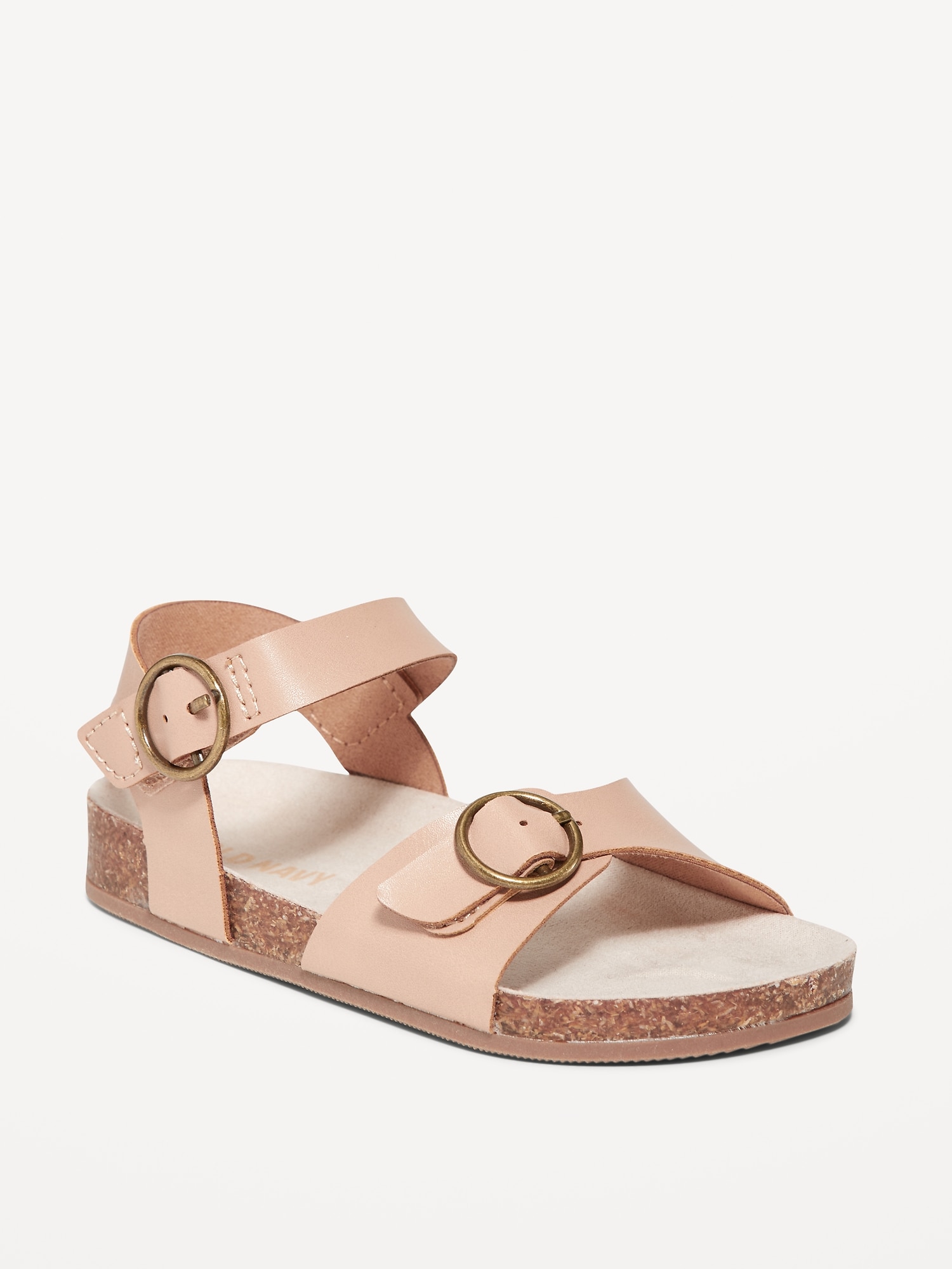 Old Navy Faux-Leather Buckle Sandals for Toddler Girls beige. 1