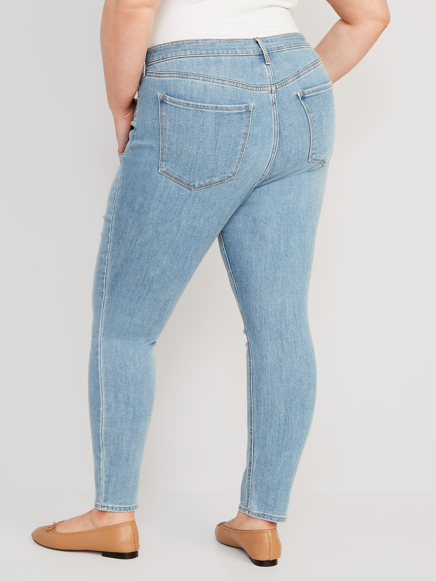 High-Waisted Dark-Wash Super Skinny Jeans for Women - Old Navy