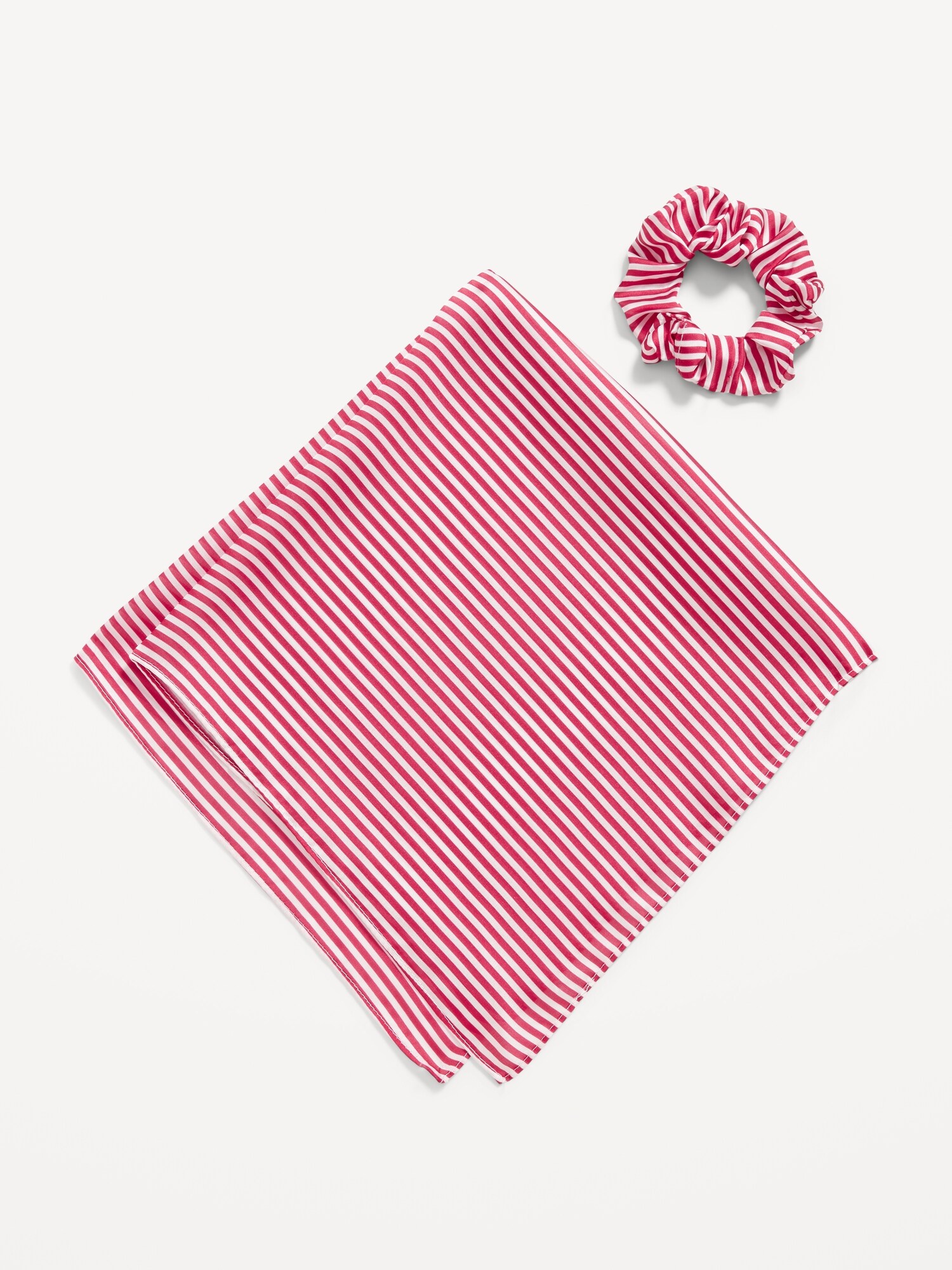 Old Navy Satin Bandana-Scarf Hair Scrunchie for Women pink. 1
