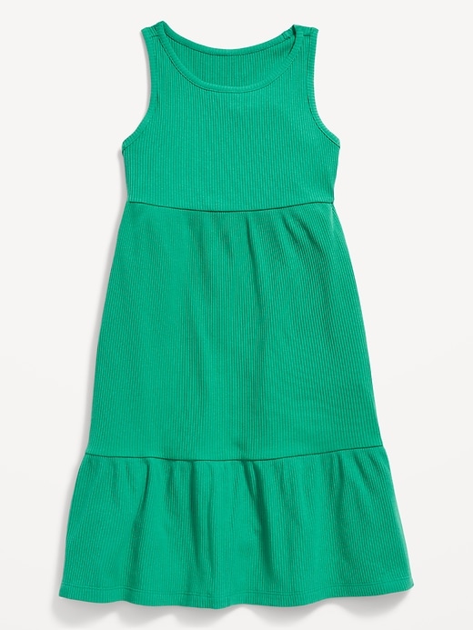 View large product image 1 of 3. Sleeveless Rib-Knit Swing Dress for Girls