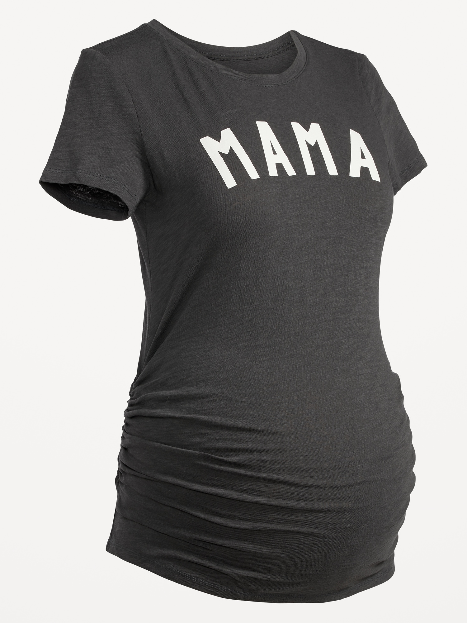 Maternity Graphic Side-Shirred T-Shirt