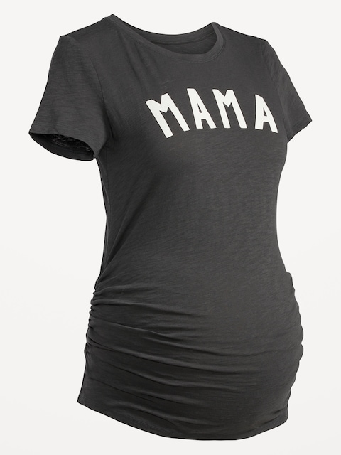 Maternity Graphic Side-Shirred T-Shirt - Panther