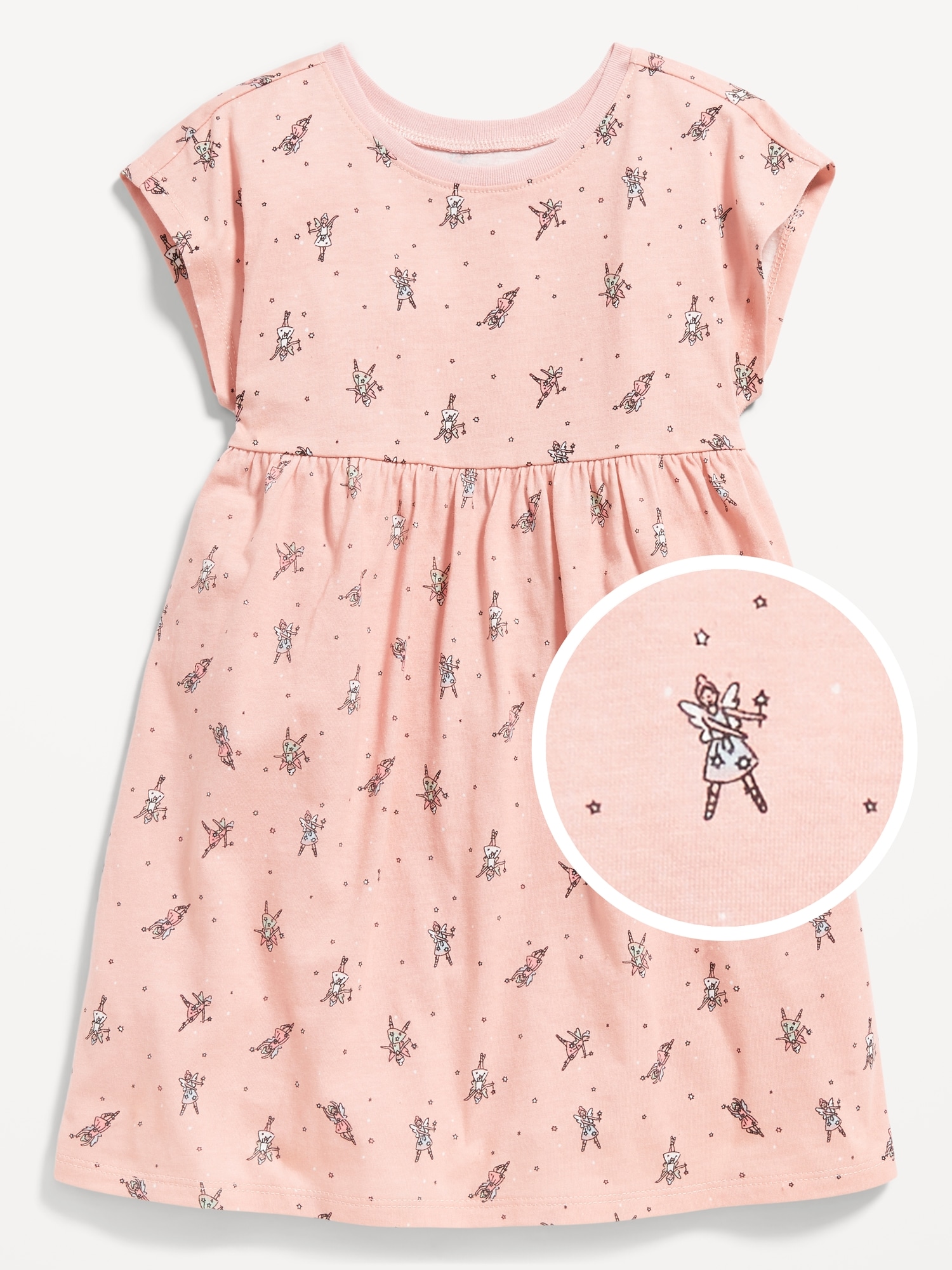 Old Navy Dolman-Sleeve Fit & Flare Dress for Toddler Girls pink. 1