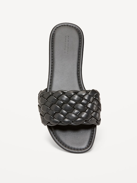 Faux-Leather Puffy Braided Sandals for Women | Old Navy