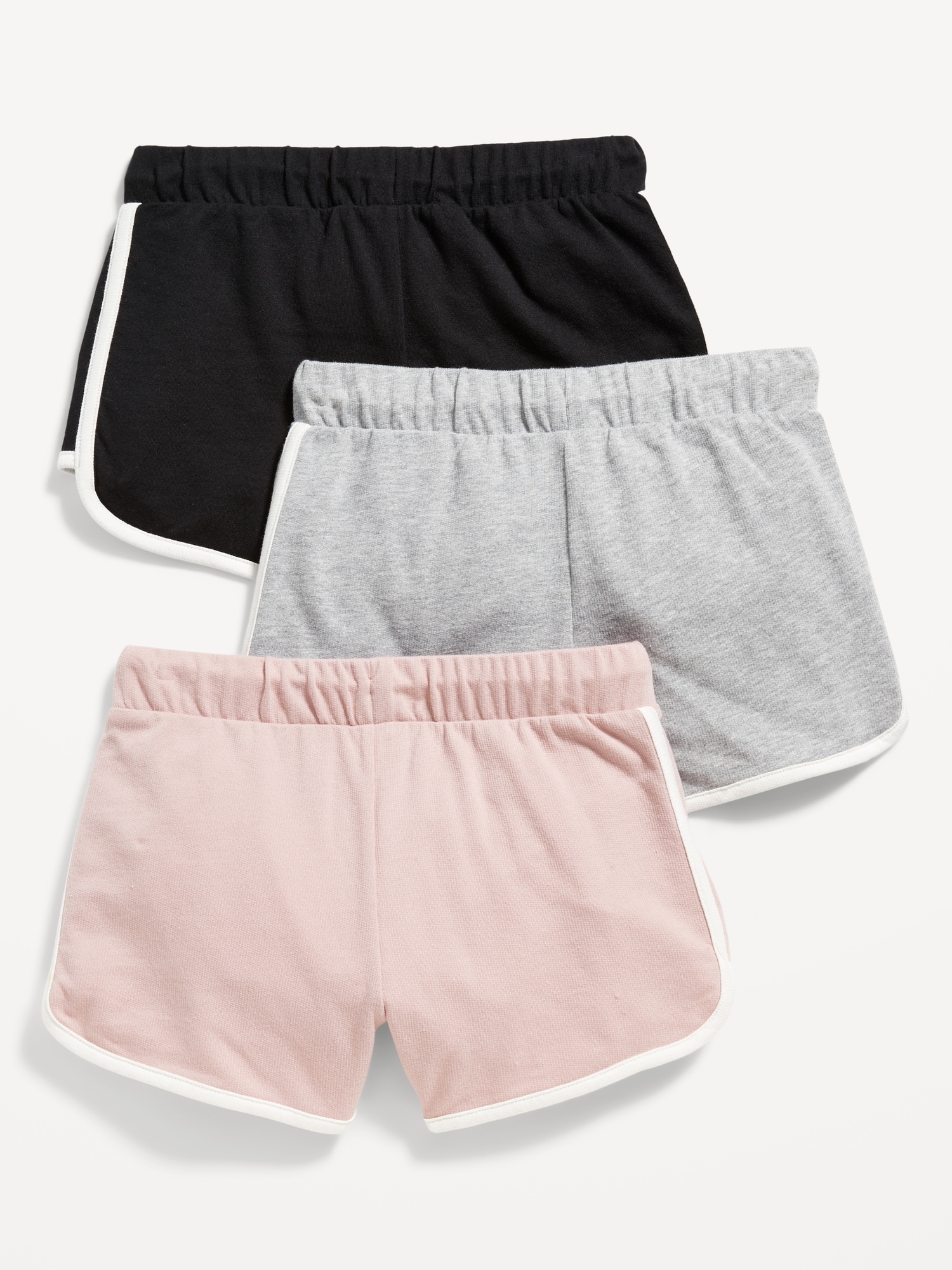 French Terry Dolphin-Hem Cheer Shorts 3-Pack for Girls | Old Navy