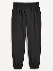 View large product image 3 of 4. High-Waisted StretchTech Zip-Pocket Jogger Performance Pants for Girls