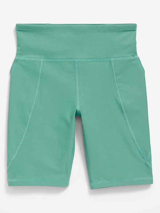 High-Waisted PowerSoft Side-Pocket Biker Shorts for Girls | Old Navy