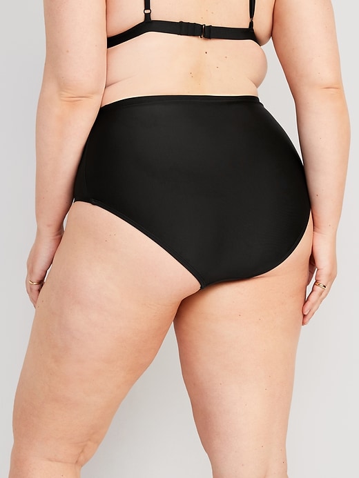Image number 8 showing, High-Waisted Printed Ruched Bikini Swim Bottoms