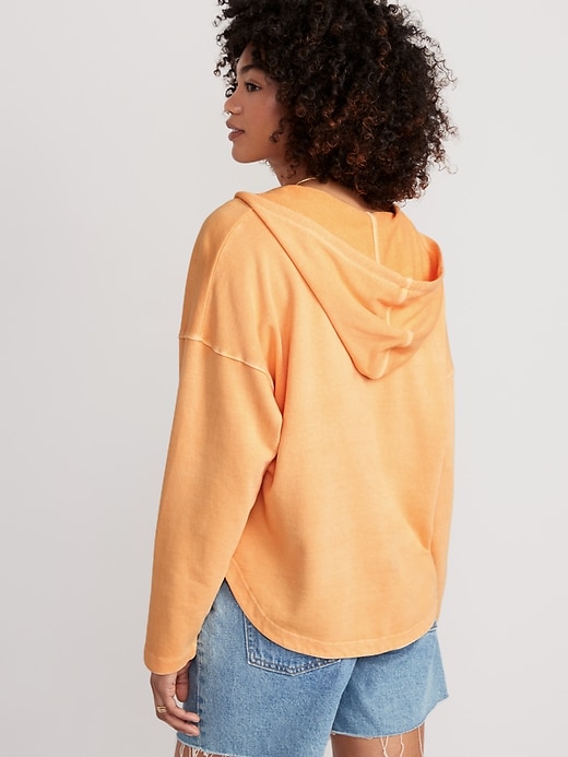 Image number 2 showing, French Terry Tunic Hoodie