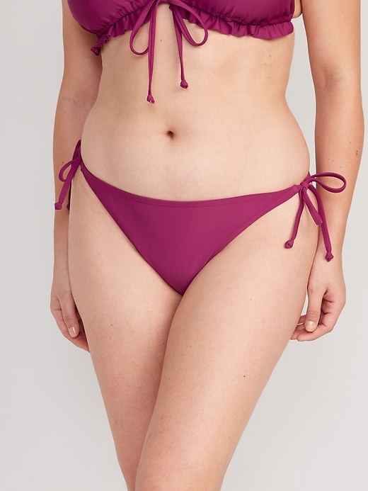 Image number 5 showing, Low-Rise String Bikini Swim Bottoms