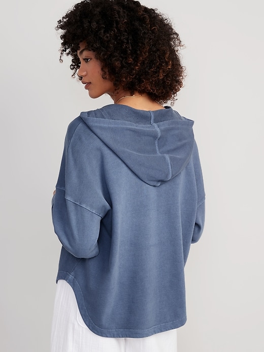 Image number 2 showing, French Terry Tunic Hoodie