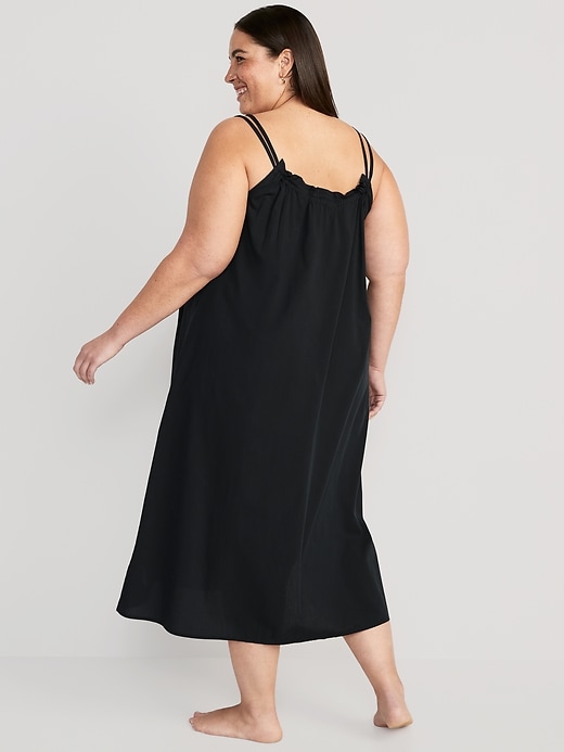 Image number 8 showing, Scoop-Neck Double-Strap Midi Cami Nightgown