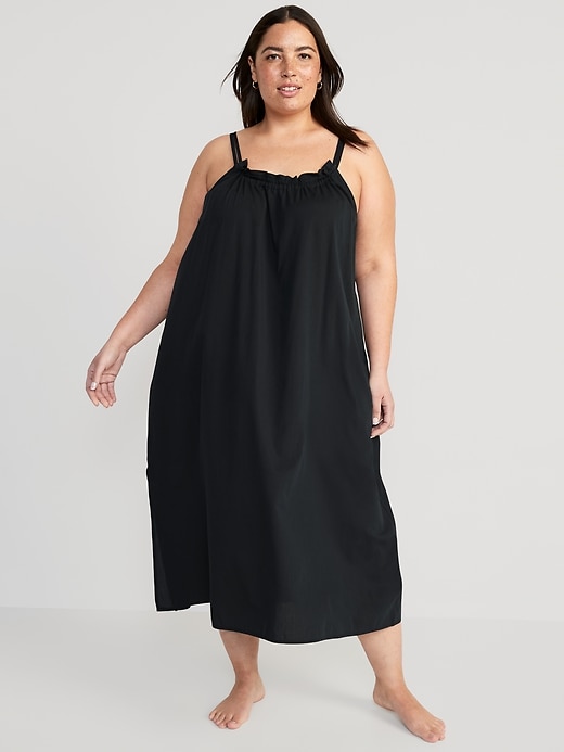 Image number 7 showing, Scoop-Neck Double-Strap Midi Cami Nightgown