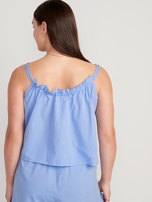 Image number 6 showing, Ruffle-Trimmed Double-Strap Cami Pajama Top