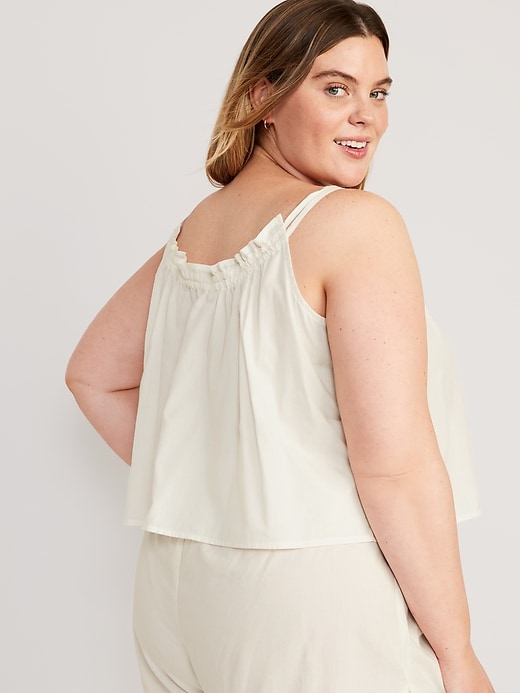 Image number 8 showing, Ruffle-Trimmed Double-Strap Cami Pajama Top