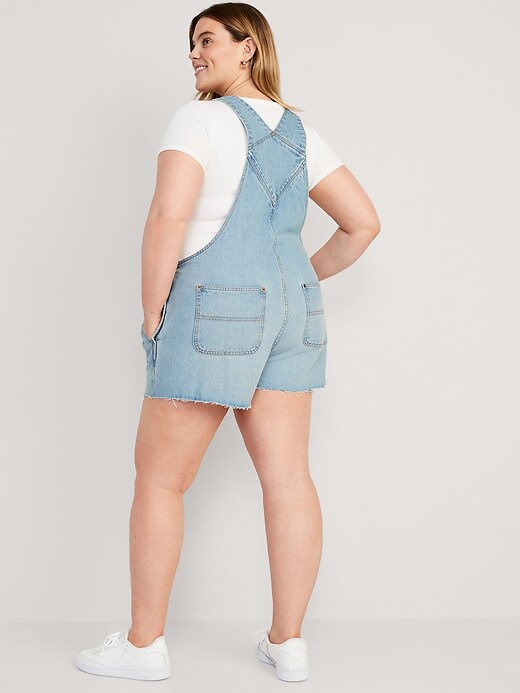 Image number 8 showing, Baggy Cut-Off Jean Shortalls -- 3-inch inseam