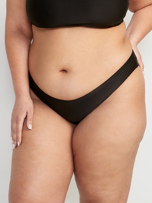 Image number 7 showing, Low-Rise V-Front French-Cut Bikini Swim Bottoms