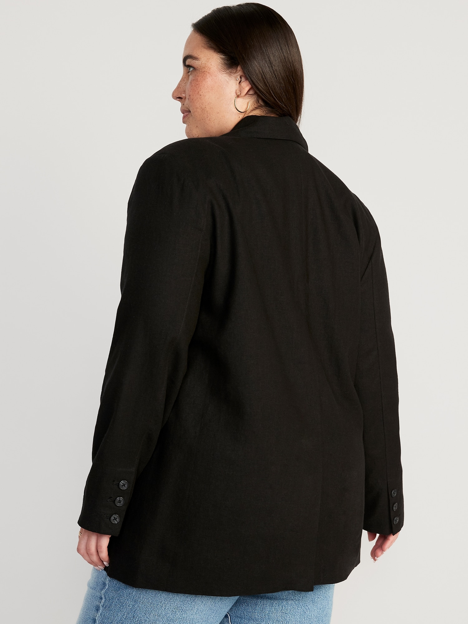beloning zijde Terzijde Double-Breasted Linen-Blend Suit Blazer for Women | Old Navy