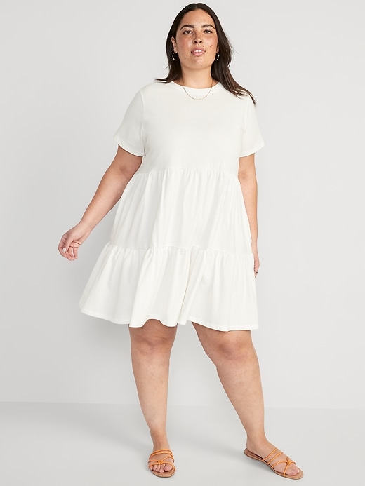 Image number 7 showing, Tiered Mini Swing T-Shirt Dress