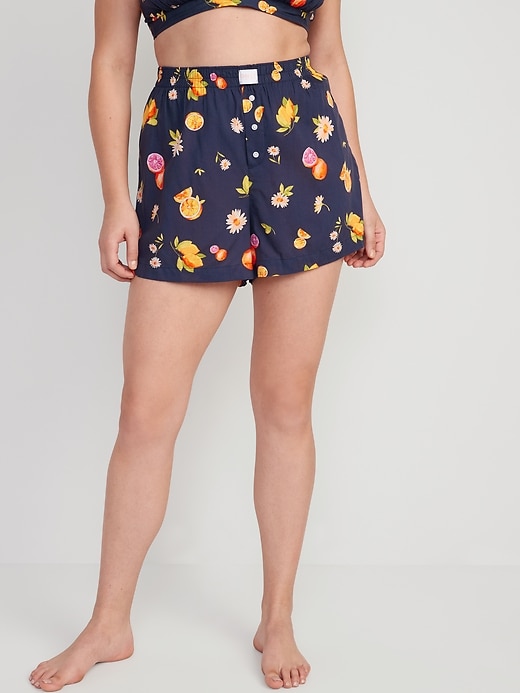 Image number 5 showing, Matching High-Waisted Printed Pajama Boxer Shorts - 3.5-inch inseam