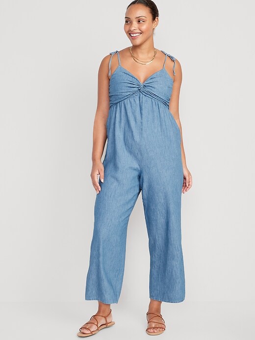 Image number 5 showing, Tie-Strap Twist-Front Jumpsuit