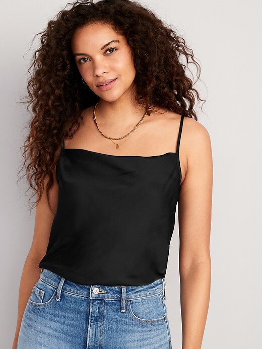 CowlNeck Satin Cami Top Old Navy