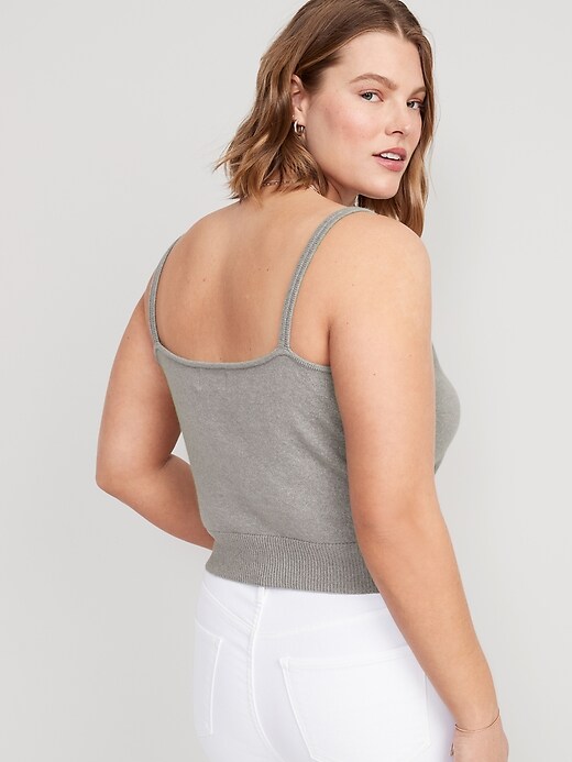 Image number 6 showing, Cozy Cropped Sweater Tank Top