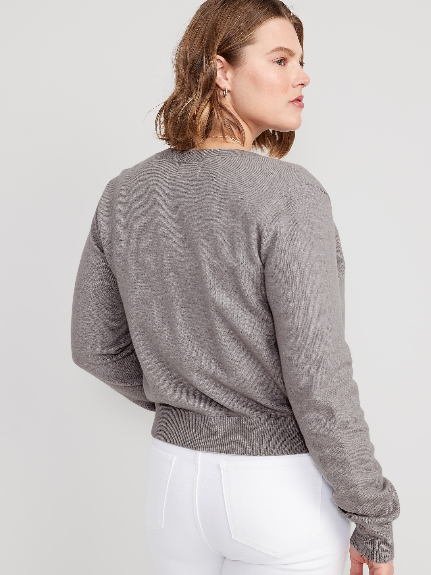 カーディガン rosyluce CROPPED KNIT CARDIGAN navy MERINO WOOL CARDIGAN - NAVY | COS