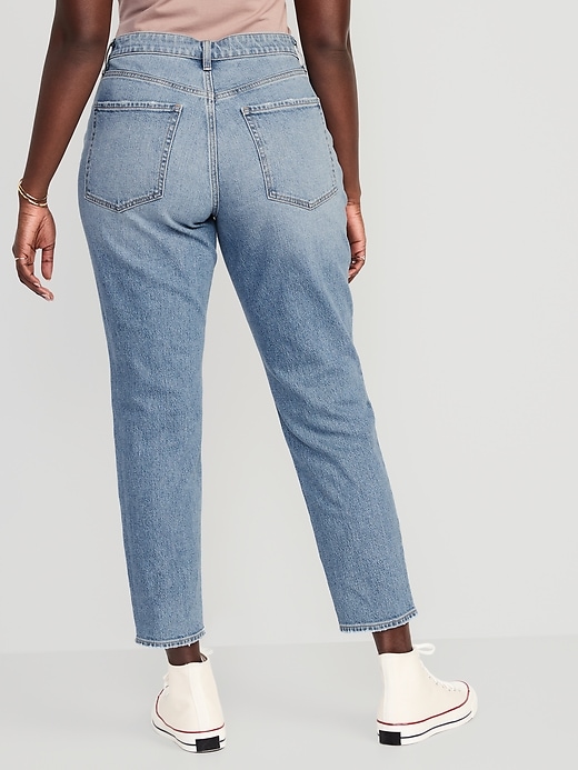 Image number 5 showing, Curvy High-Waisted OG Straight Ankle Jeans