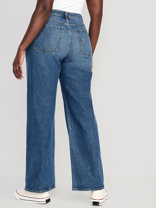 Image number 6 showing, Curvy Extra High-Waisted Sky-Hi Wide-Leg Jeans