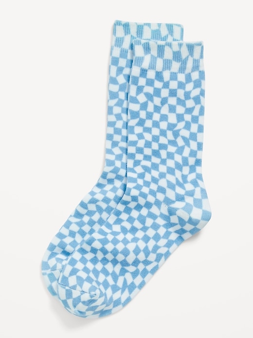 View large product image 1 of 1. Gender-Neutral Printed Crew Socks for Kids