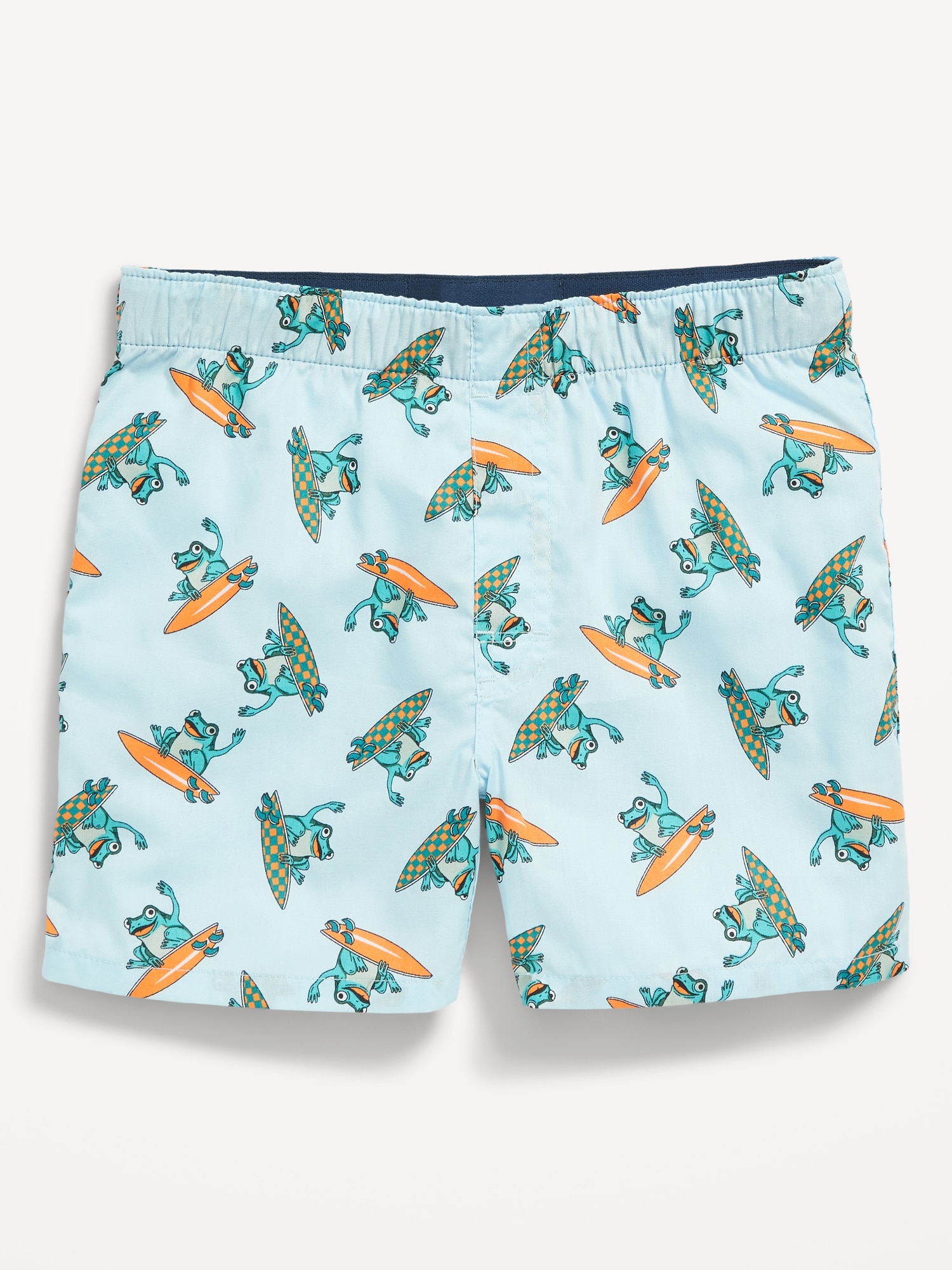 Old Navy Cotton Poplin Printed Boxer Shorts for Boys green. 1