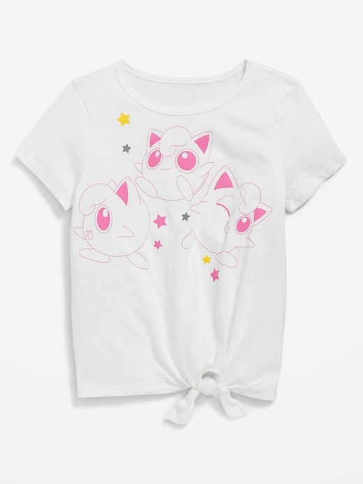 View large product image 2 of 3. Licensed Pop-Culture Tie-Knot T-Shirt for Girls