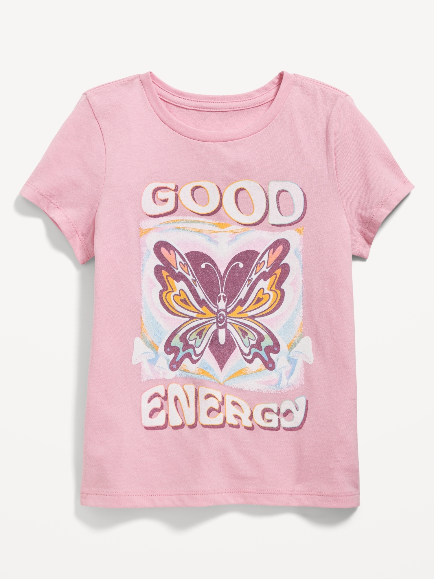 Old Navy Short-Sleeve Graphic T-Shirt for Girls pink. 1