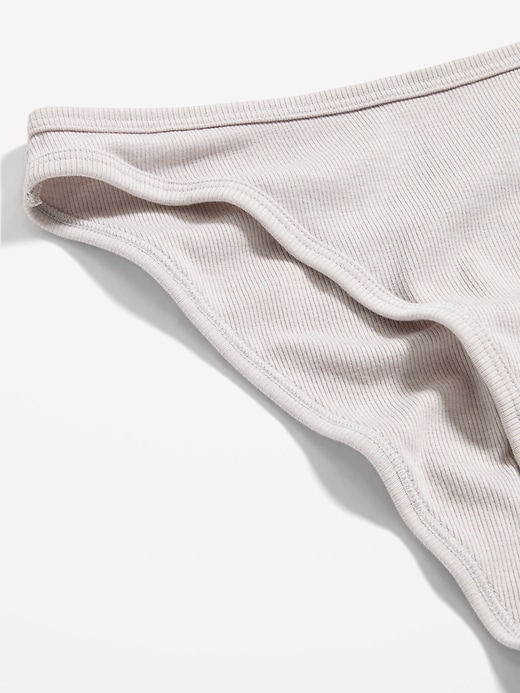 Image number 4 showing, High-Waisted French-Cut Rib-Knit Bikini Underwear