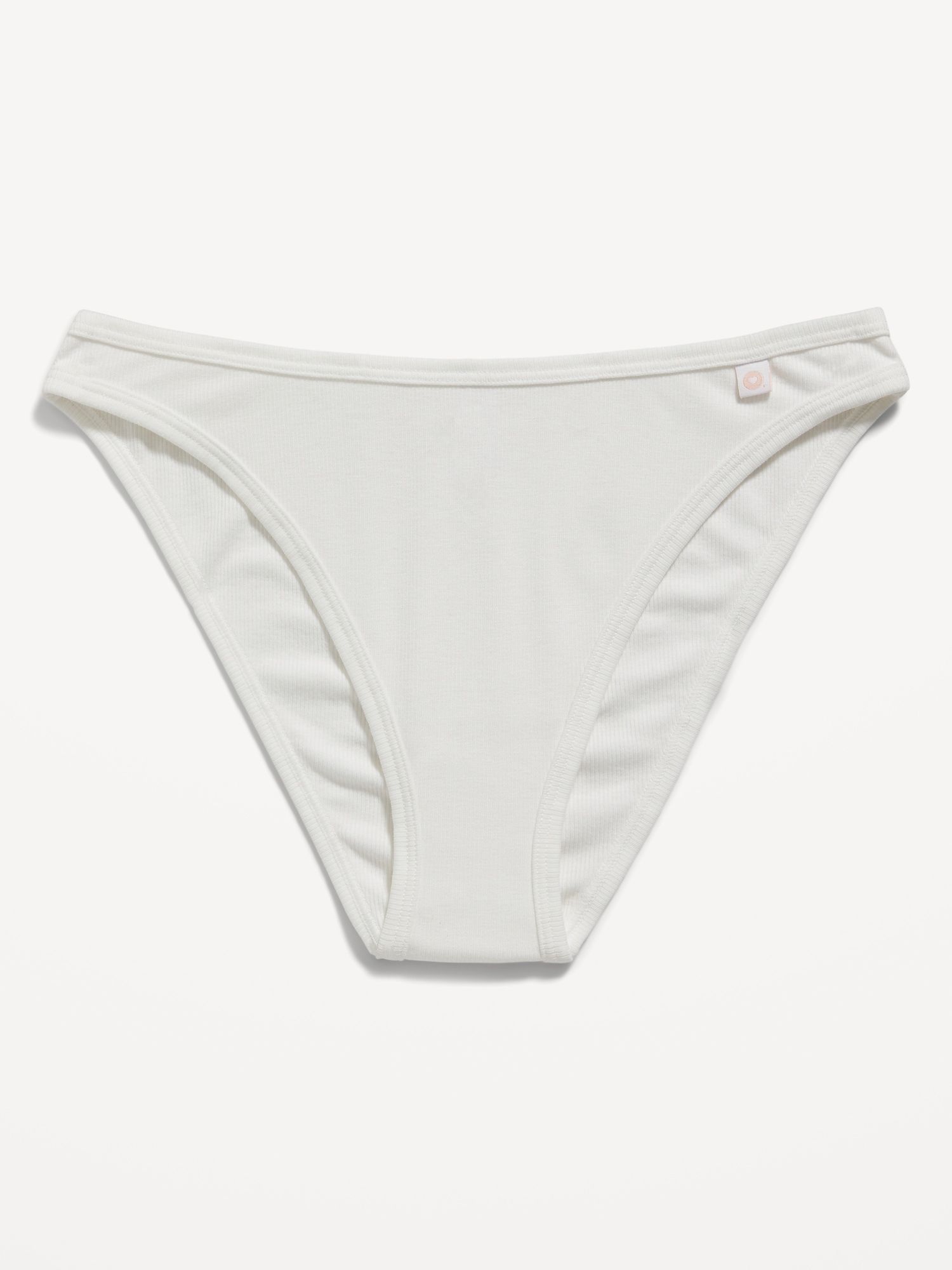 Old Navy High-Waisted French-Cut Rib-Knit Bikini Underwear white. 1