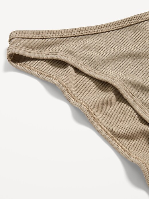 Image number 5 showing, High-Waisted French-Cut Rib-Knit Bikini Underwear