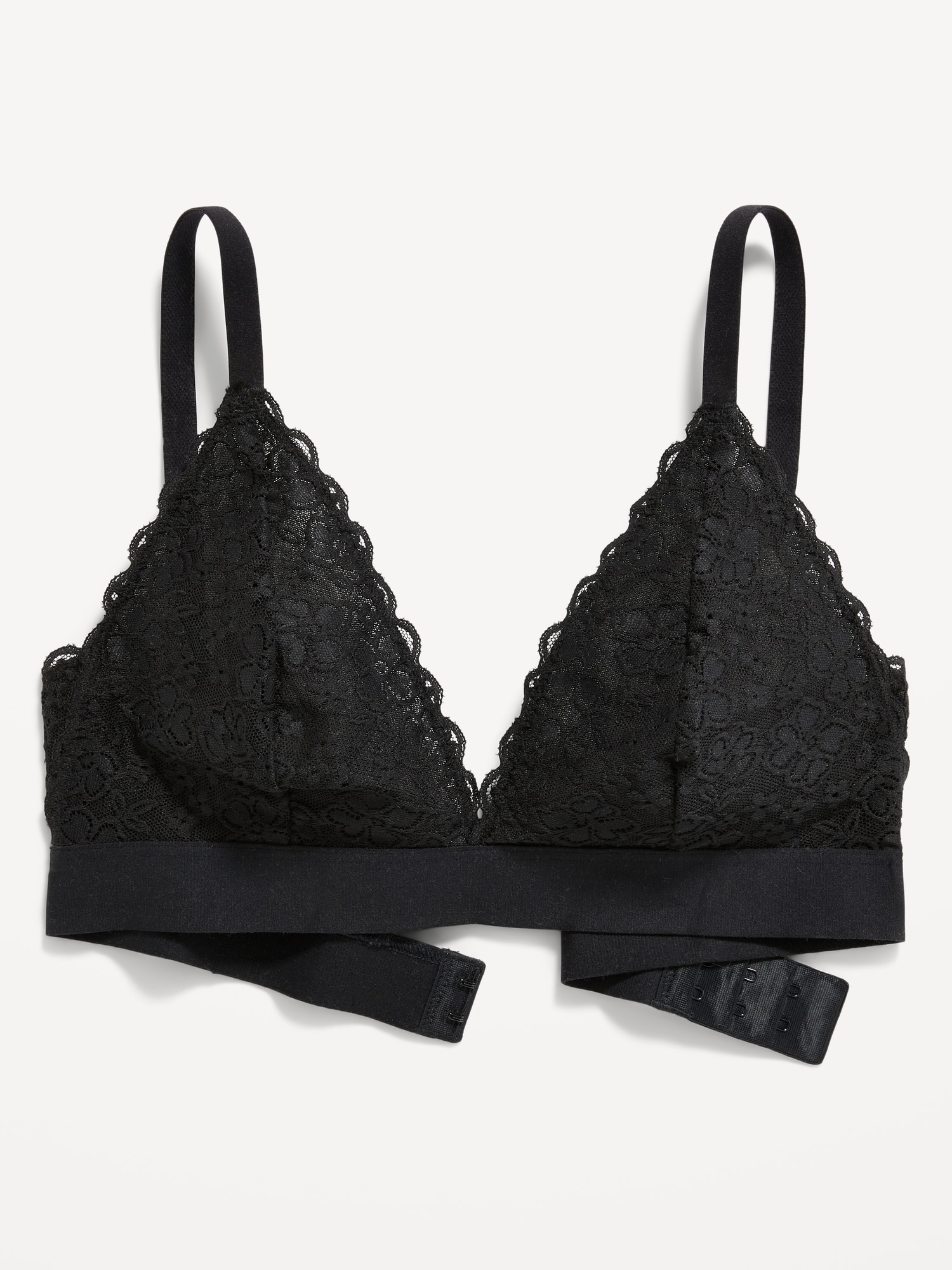 Fits Everybody lace-trimmed stretch soft-cup triangle bra - Marble
