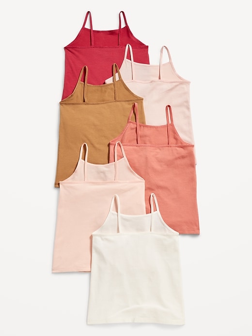 View large product image 2 of 2. 6-Pack Fitted Cami Top for Toddler Girls