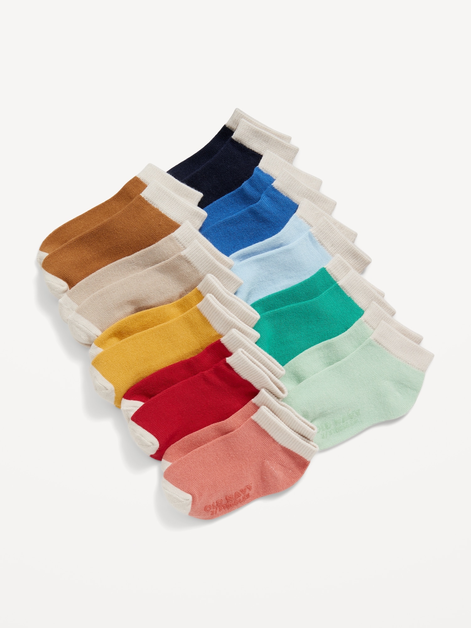 Unisex Ankle Socks 10-Pack for Toddler & Baby
