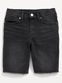 View large product image 3 of 4. Slim 360° Stretch Ripped Cut-Off Jean Shorts for Boys (At Knee)