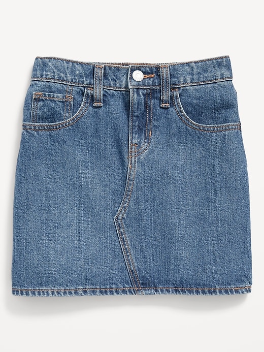 View large product image 1 of 2. High-Waisted Jean Skirt for Girls