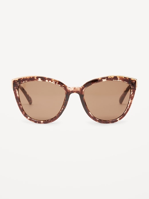 View large product image 1 of 3. Oversized Tortoise Cat-Eye Sunglasses