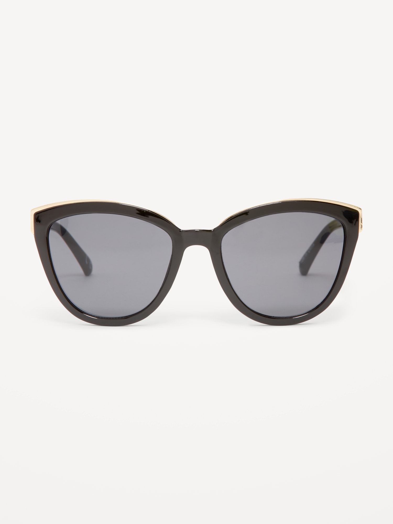 Cat eye sunglasses shop with gold trim